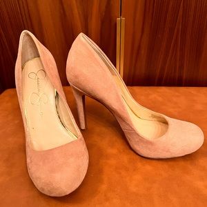 Jessica Simpson Pumps Calie Heels size 5 Nude Blush Microsuede